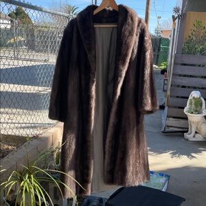 Vintage silver mink fur coat
